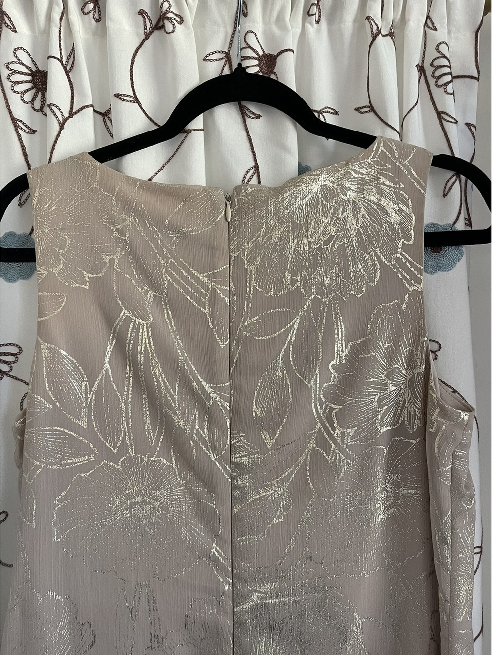 Ignite Evenings | 10 | Champagne Metallic Floral Dress - Picture 9 of 11
